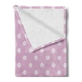 thumbnail image 2 of Mauve Soft Flannel Fleece Throw Blanket, Abstract Daisy Chamomiles Pattern Classic Love Florets Petals Art Image, Cozy Plush for Indoor and Outdoor Use, 50" x 70", White and Lilac, by Ambesonne, 2 of 5