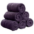 thumbnail image 5 of Luxury Hotel & Spa Collection, Quick Dry 100% Turkish Cotton 700 GSM, Eco Friendly Towel, for Bathroom, Gymand Kitchen Dobby Border Soft Hand Towel Set 16 X 30, Plum, Hand Towels, 5 of 6