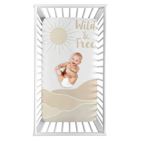 UPC: 0846480093657 | Desert Sun Taupe Wild and Free Photo Op Fitted Crib Sheet Boy or Girl by Sweet Jojo Designs
