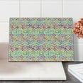 thumbnail image 2 of Aztec Cutting Board, Pastel Watercolor Style Boho Forms Prehistoric Hippie Hand Drawn Art, Decorative Tempered Glass Cutting and Serving Board, Small Size, Multicolor, by Ambesonne, 2 of 5