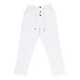 thumbnail image 4 of Mens Casual Linen Pants Elastic Waist Drawstring Lightweight Loose Slacks Summer Beach Trousers, 4 of 8