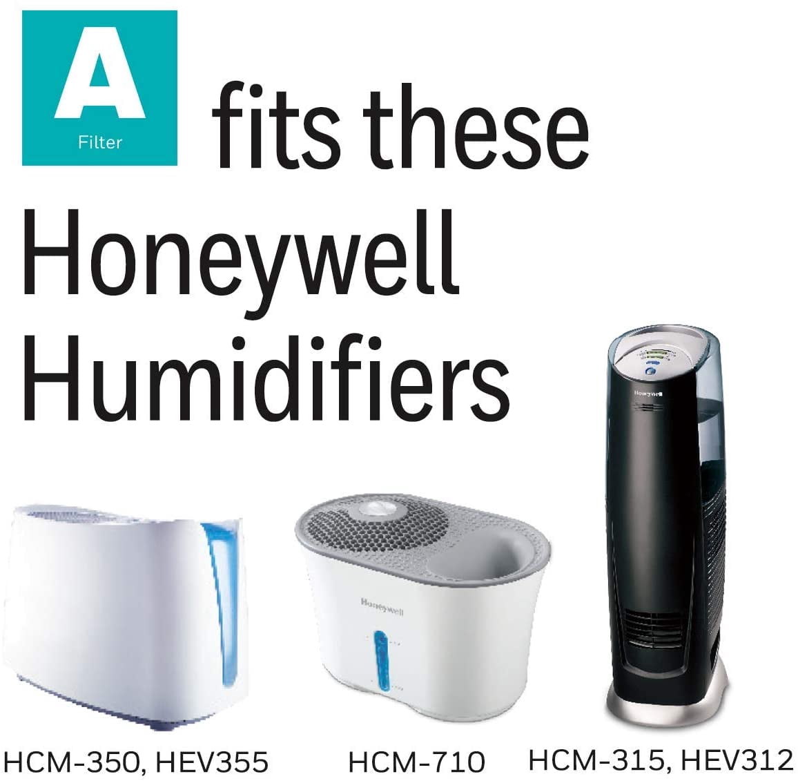 Honeywell HAC 504 Series Humidifier Replacement Filters, Compatible with Multiple Models