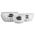 thumbnail image 1 of Gardener Select GSAL1767 3 Piece White Wood Round Flower Basket, 1 of 1
