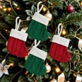 thumbnail image 5 of 4 Pcs Christmas Mini Stockings Xmas Classic Stocking Small Christmas Fireplace Stockings Holiday Hanging Decorations Stockings for Holiday Party Favor, 5 of 5