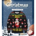 thumbnail image 4 of Suéter de Navidad feo de Papá Noel para hombres y mujeres, regalo de Navidad 3D, máquina de juego de oso de coche impresa, Tops de puente de fiesta de vacaciones, sudadera de Navidad, 4 of 4