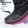 thumbnail image 2 of Dream Pairs Kids Boys & Girls Snow Boots Insulated Waterproof Winter Snow Boots KRIVER-1 BLACK/PINK Size 3, 2 of 6