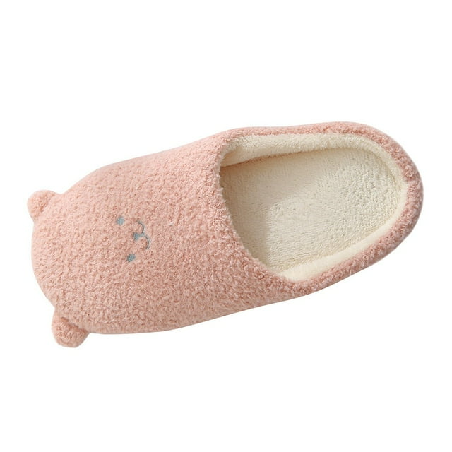 Pantoufles pour Femmes à Enfiler Lavables pour Femmes Antidérapantes Ours d'Intérieur Décontractées Semelle Rigide Pantoufles pour Femmes Chaussures Pantoufles de Neige