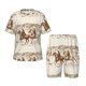 thumbnail image 1 of Balery Western Desert Cowboys1 Conjunto de Pijama Infantil de Manga Corta con Estampado – Ropa de Dormir de Algodón Suave-X-Large, 1 of 6