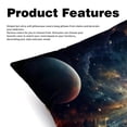 thumbnail image 2 of Galactic Space Covers Throw Pillow Set - 2 Pack Throw Pillow Inserts Included - Unique Patterns - 16x16, 18x18, 20x20 Inches for Home Decor - Throw Pillow - Decorative Pillows, 2 of 6