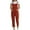 Wine, variant on Rbaofujie Clearance Womens Jumpsuits, Women's Fashion Solid Color Large Size Literary Straps Casual Trousers Jumpsuit Brown