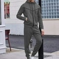thumbnail image 2 of Stamzod Track Suits for Men Set Men's Suits Plus Size Hooded Men Sweatsuits Sets Long Sleeve Zipper Jacket And Pants Jogging Suits, 2 of 5