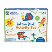 Learning Resources Pattern Block Activity Set - 20 Double-Sided Cards, Boys & Girls Ages 4, 5, 6+ STEM Toys, Geometry for Kids
