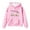 1#Pink, variant on Little Girls Casual Hoodie Cute Animal Print Soft Hooded Sweatshirt, Sizes 6-7