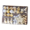 thumbnail image 4 of Conjunto de 47 piezas de adornos para de Navidad, accesorios decorativos, surtido elegante para decoración festiva , Dorado, 4 of 8