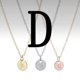 thumbnail image 1 of Bupoey-collar con colgante de 26 letras para hombre y mujer, colgante con iniciales originales de Color plateado, amistad, 1 of 4