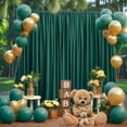thumbnail image 3 of Cortinas Antirrugas para Fondo de Fiesta Verde Cazador 3x2m, 3 of 9