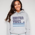 thumbnail image 4 of Winter Vibes Stripes - Women's Graphic Hoodie, 4 of 10