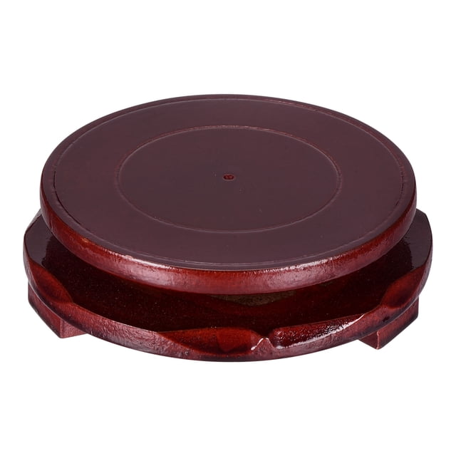 Unique Bargains Support d'Affichage en Bois, Support Rond Rotatif de 5,1 Pieds Dia Style Bois pour Lampe de Table