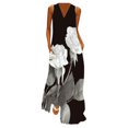thumbnail image 2 of Femmes Casual Robe Cami Imprimer Sans Manches avec des Femmes d'Été Robe Maxi Parti Poches Robe V Cou Femmes Robe Femmes Vêtements à la Mode L Multicolore, 2 of 5