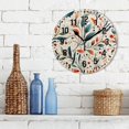 thumbnail image 3 of Yayeee 10" Wall Clock Battery Operated Quartz Round Silent Non-Ticking Home Decor, Beige Whimsical Leaves, 3 of 6