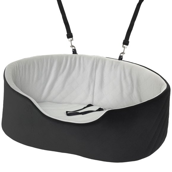 Siège d'Auto pour Chien Noir pour Petits/moyens Animaux de Compagnie - Lit de Voyage Sûr et Lavable / jusqu'à 33lbs / Confort et Protection du Siège d'Auto