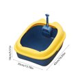 thumbnail image 4 of HWRETIE Semi Enclosed Cat Litter Box with Top Entry Lid High Sides Odor Control Covered Cat Toilet with Scoop Filter Splash Resistant Litter Tray for Indoor Cats, 4 of 6