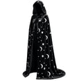 thumbnail image 4 of HuangHuanChen Womens Hooded Cape Darkness Renaissance Halloween Medieval Cloak with Cuffs for Witches Hobbit Goth Ren Fair Elf Cape M, 4 of 5