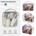 thumbnail image 5 of Puppet Bear Flowers Houses Clear Cosmetic Bags with Handles PVC Toiletry Bags Zipper Waterproof Portable for Traveling 2 Pcs, 5 of 7