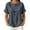 Dark Gray, variant on 2026 Cotton Vintage Classy Tops for Women Loose Fit Button Up Crewneck Short Sleeve Tee Lightweight Trendy Summer Outfits