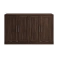 thumbnail image 3 of Bestar Pur 75" Engineered Wood Queen Cabinet Bed with Mattress in Black Walnut, 3 of 11