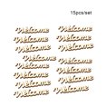 thumbnail image 1 of 15pcs/set Vintage Rustic Style WELCOME Wooden Table Stand Sign Ornaments DIY Wedding Party Decoration Board, 1 of 9