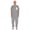Grey, variant on Adults Unisex Anti-Strip Adaptive Jumpsuit Crew Neck Short Sleeve Back Zipper Jogger Pants One-piece Rompers Black 3XL