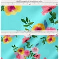 thumbnail image 2 of Soimoi Cotton Voile Fabric Flower & Leaves Watercolor Printed Craft Fabric by the Yard 42 Inch Wide, 2 of 7