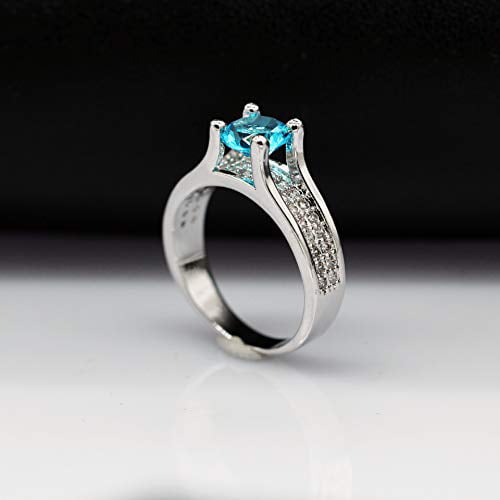 Details about   2.5ct Princess Cut Sky Blue Topaz Wedding Bridal Promise Ring 14k Yellow Gold 