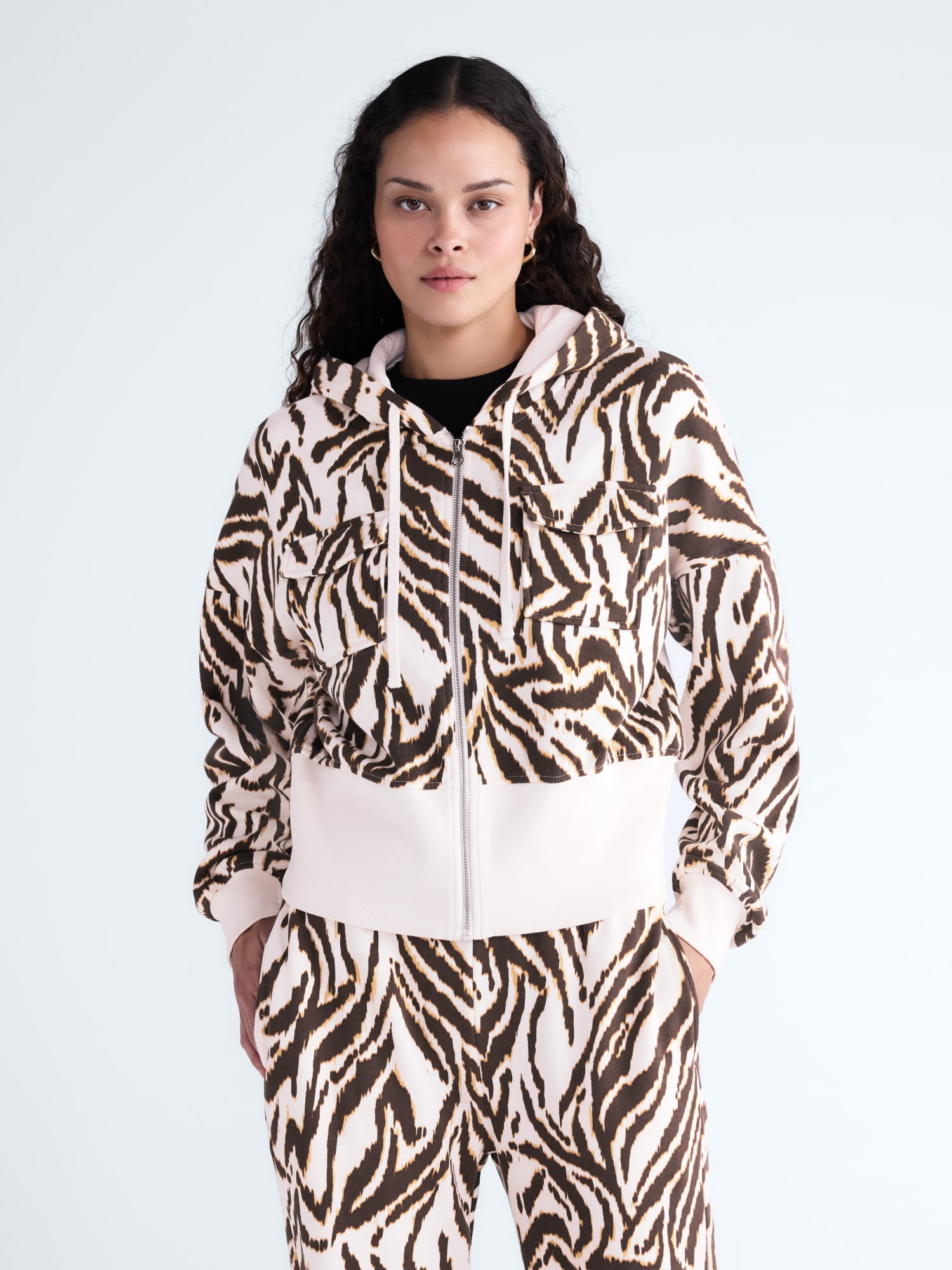 Scoop Women’s and Women’s Plus Full Zip Hoodie, Sizes XS-4X