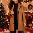 thumbnail image 5 of Girls Trench Coat Single Breasted Long Dress Coat Winter Windbreaker With Side Pockets, 5 of 6