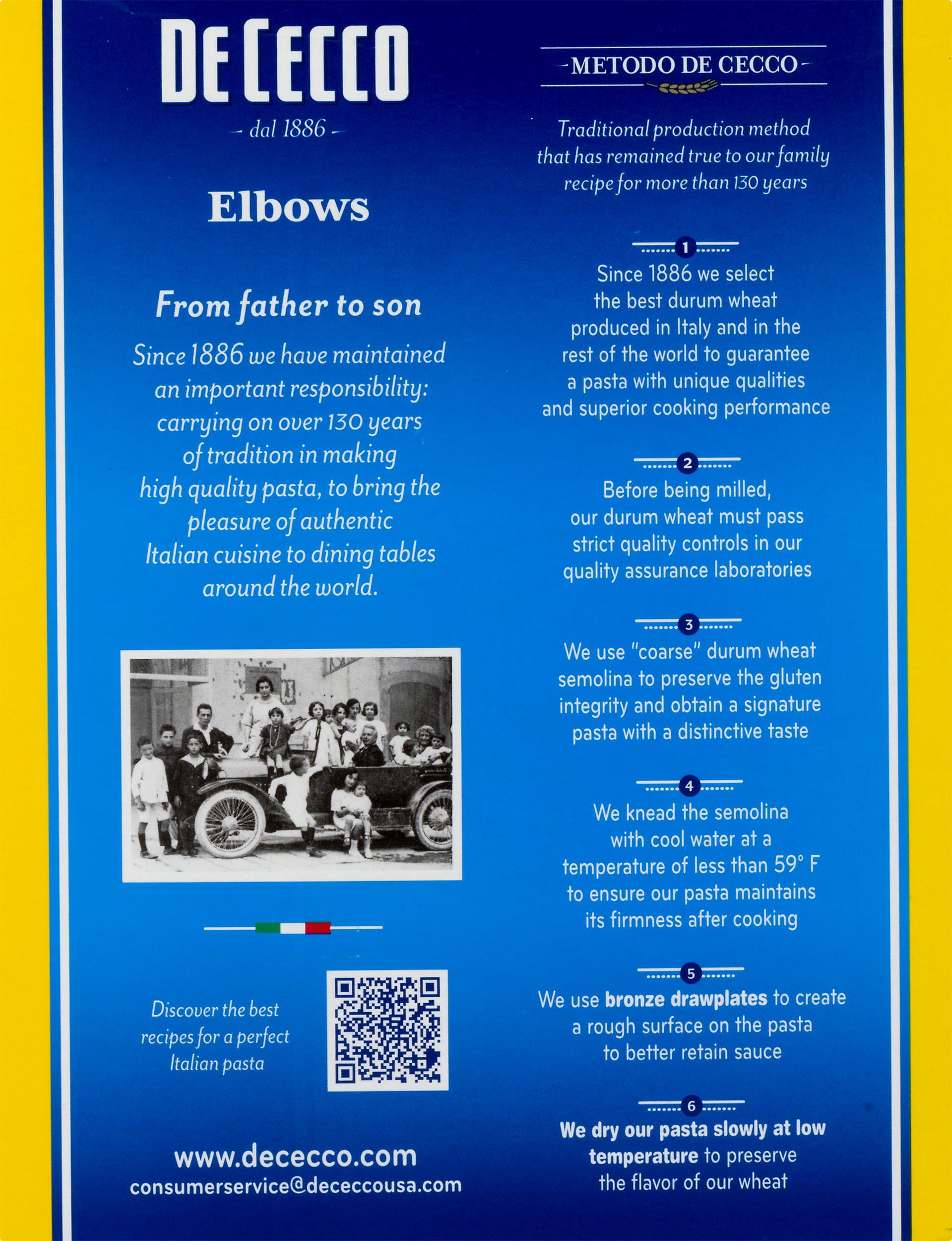 (5 pack) De Cecco Elbows No.81 Pasta, 16 oz