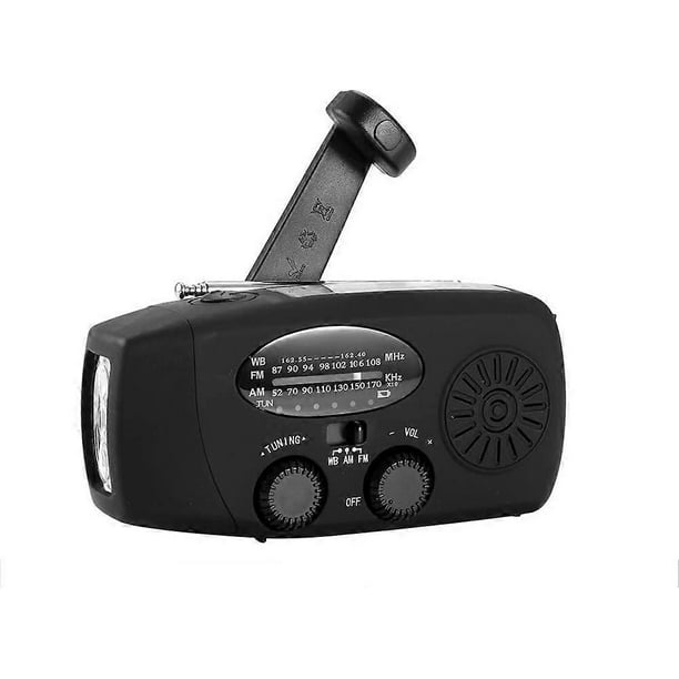 Solar Powered Crank Radio, Portable Emergency Radio 1200mAh Emergency Portable Radio, Multifunctional Dynamo Powerbank