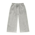 thumbnail image 4 of GigrtiJin 2-13 Years Toddler Children Cotton Athletic Pants Elastic Waisted Drawstring Wide Leg Activewear Long Pants with Pocket, 4 of 6