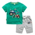thumbnail image 4 of WOLLED Toddler Baby Boys Casual Cartoon Cotton Shorts Sets Kids Summer Short Sleeve T Shirt and Shorts Set for 1-8T, 4 of 10