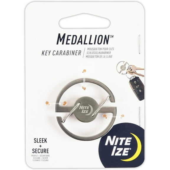 Nite Ize Medallion Key Carabiner Stainless Steel Key Ring Carabiner