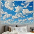 thumbnail image 2 of JRXY Blue Sky Tapestry Wall Hanging White Clouds Tapestry Backdrop Art Wall Decor Wall Clear Sunny Sky Cloud Decorative Tapestry for Bedroom Living Room Dorm 40x30inch, 2 of 6