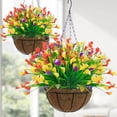 thumbnail image 5 of Morttic 18 Pcs Calla Lily Artificial Flowers Plants Indoor Outdoor Decorations,UV Resistant Faux Fake Plants Plastic Spring Flower Outside Hanging Planter Home Kitchen Garden Porch (Mixed), 5 of 8