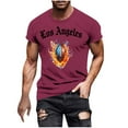 thumbnail image 1 of Tauxra T-Shirts à Manches Courtes pour Hommes, T-Shirt Graphique Respirant à Col Rond pour Tenue Décontractée et Sportive, Chandail Léger avec Design Imprimé, 1 of 5
