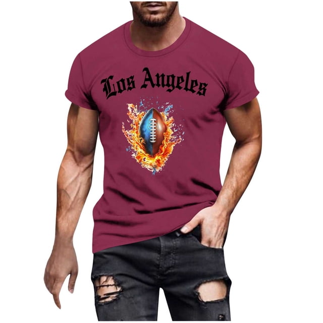 Tauxra T-Shirts à Manches Courtes pour Hommes, T-Shirt Graphique Respirant à Col Rond pour Tenue Décontractée et Sportive, Chandail Léger avec Design Imprimé