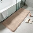thumbnail image 4 of Extra Large Coral Fleece Bath Mat, Soft Shaggy Absorbent Bathroom Rug with Non-Slip Latex Backing, Quick-Dry Machine-Washable Floor Carpet for Tub, Shower, Vanity, or Bedroom, 47in, Khaki, 4 of 8