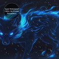 thumbnail image 5 of Shower Curtain, Blue Flames Black Fox Waterproof Fabric Plastic Shower Curtain, Drying Fast Bathroom Curtain with 9 Buttonholes, Ruffle Shower Curtain 60x72in, 5 of 8