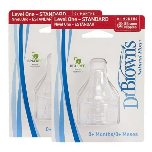 Standard Nipples Level One - 4 Pack By Dr. Brown's