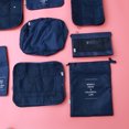 thumbnail image 2 of 8PCS Travel Storage Pouch Set Luggage Travel Bag Kit Clothing Sorting Storage Bag Set Multi-purpose Travel Clothes Packing Pouch Set Practical Suitcase Packing Bags Kit for Travel Use Navy Blue, 2 of 8