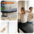 thumbnail image 6 of VIRRMO Aluminium Massage Table Portable with Neck Stretcher, 3 Folding 84 inch Adjustable Lash Bed Light Weight Massage Bed Tattoo Table for Eyelash Extensions Beauty (Aluminium, Black), 6 of 8
